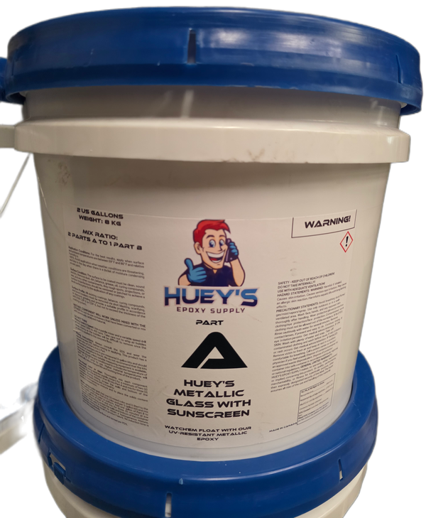 Huey's LIQUID GLASS Metallic Epoxy - 3 Gallon Kit