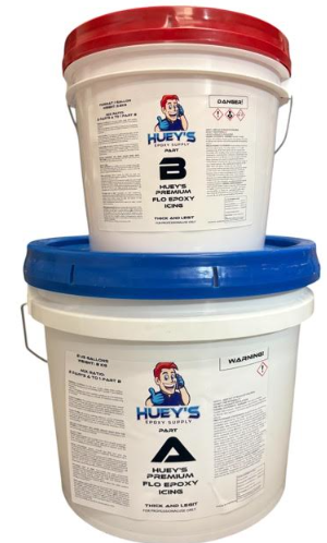 HUEYS Flo Epoxy Icing, Cove and Wall Resin system - 3 Gallon Kit