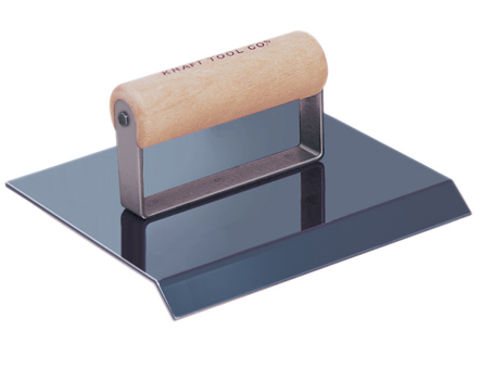 6" x 8" 45 Degree Angle 3/4"Drop Blue Steel Chamfer Edger with Wood Handle