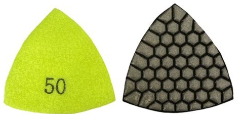 Huey's 3'' Triangle Polishing Pads (Dry)