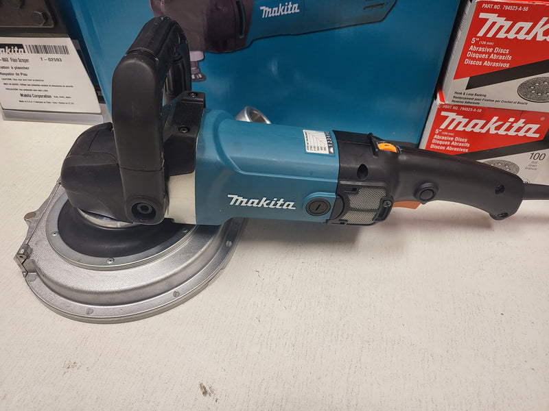 Makita GA5020Y 5" SJS Angle Grinder, with AC Dc Switch, Blue - 3